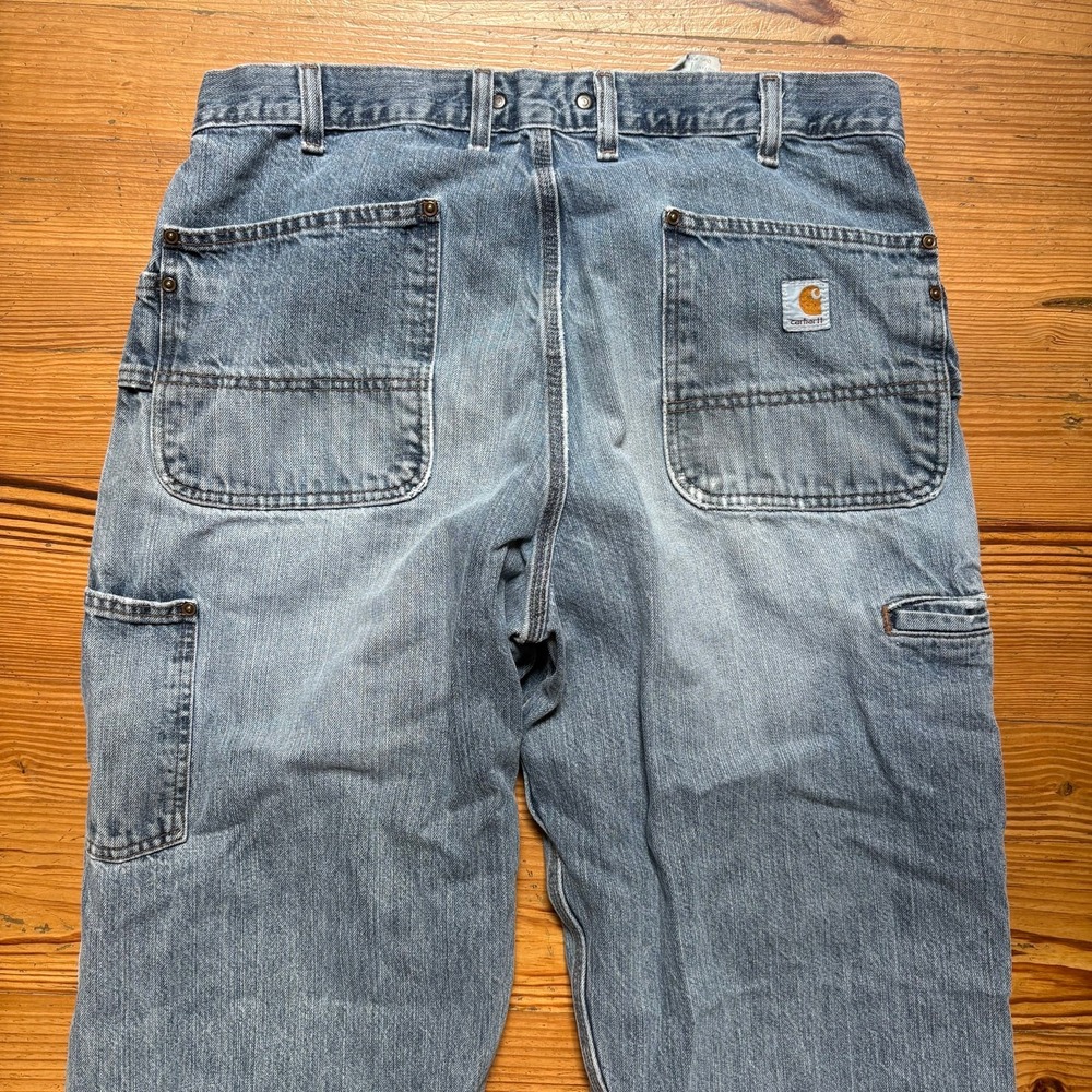 Carhartt light wash mens cargo jeans 36x34 - Picture 5 of 6